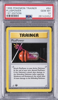 1999 Pokemon Game 1st Edition #84 PlusPower Trainer  - PSA GEM MT 10